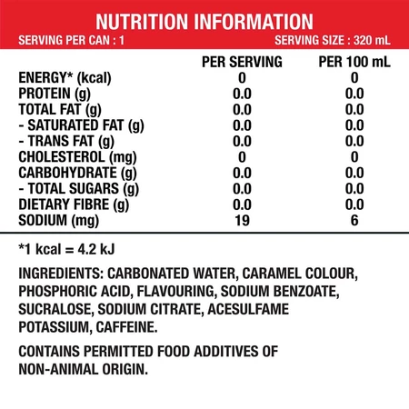 Coca-Cola Zero Sugar Can 320ml x 12