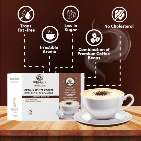 ORGANIC FIELDS White Coffee 30gm x 12s