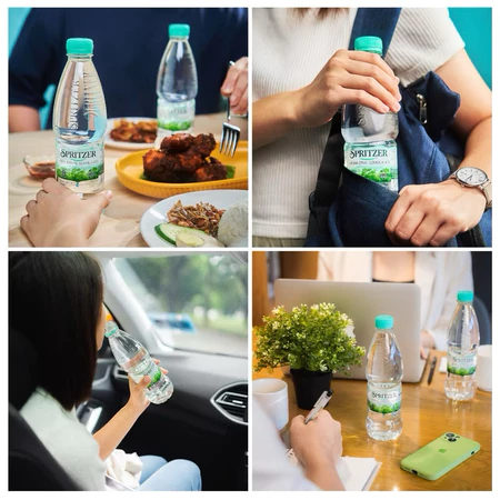 Spritzer Natural Mineral Water Sustainably Made From Recycled Plastics 1250ml X 12