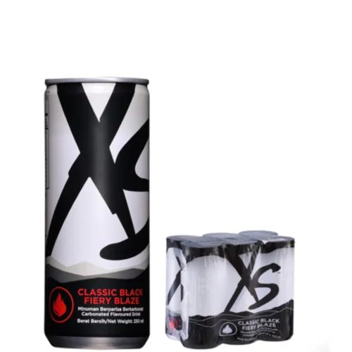 XS Classic Black Fiery Blaze - 1 Pack Of 6 Cans