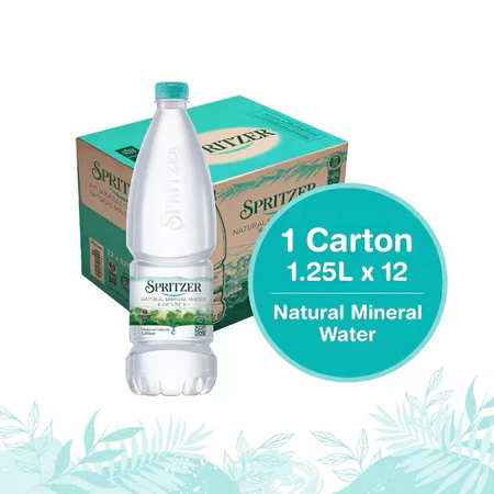 Spritzer Natural Mineral Water Sustainably Made From Recycled Plastics 1250ml X 12